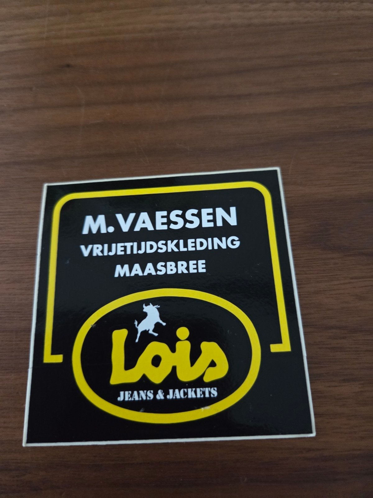 12089 Vintage Lois Jeans & Jackets Sticker - M. Vaessen Maas, Verzamelen, Ophalen of Verzenden, Zo goed als nieuw, Merk