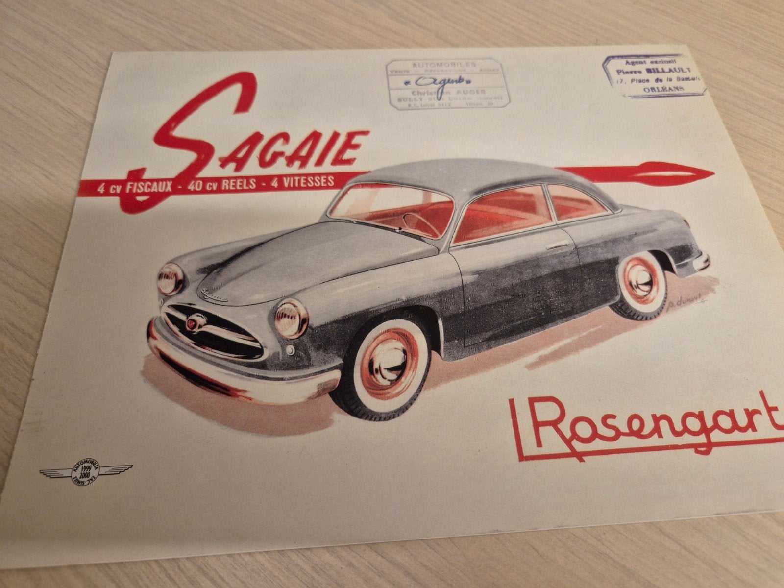 Rosengart Sagaie brochure óók cabriolet en stationcar izgst, Ophalen of Verzenden, Zo goed als nieuw, Overige merken