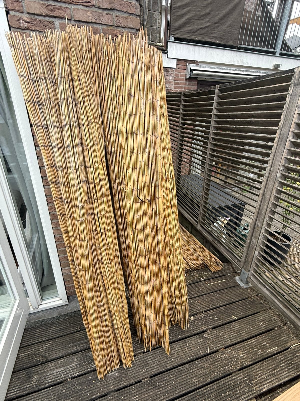 Bamboe rieten schutting en afscherming, Ophalen, Zo goed als nieuw, Overige materialen, 200 cm of meer