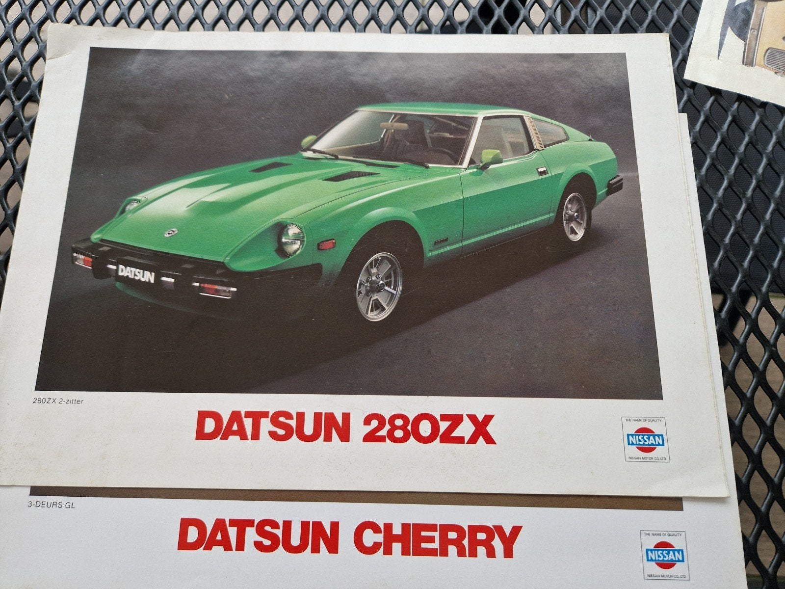 Folders Datsun 280 en Cherry. Nissan, Boeken, Ophalen of Verzenden