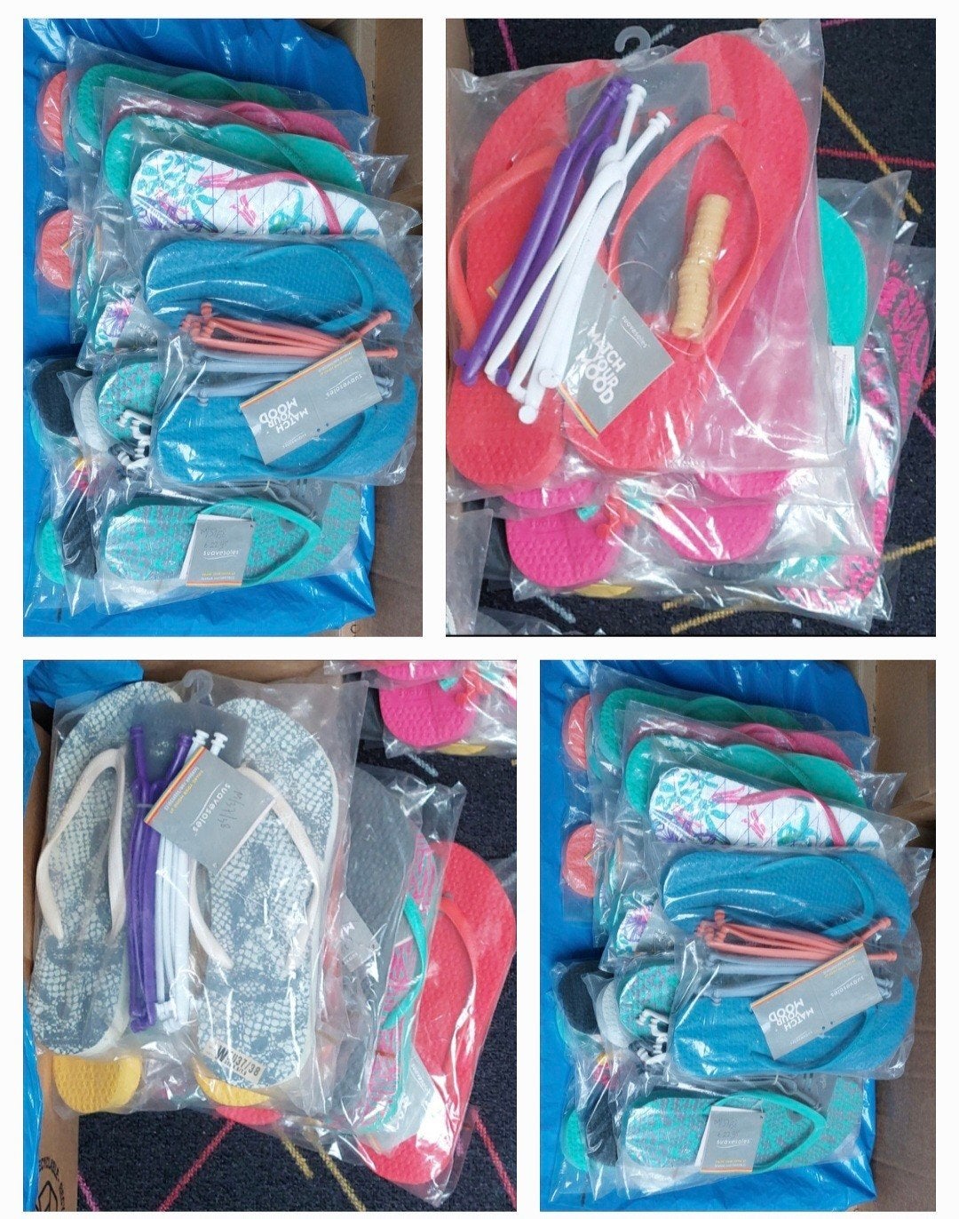 Partij verkopen! Diverse Match your
mood slippers 100 paar, Ophalen of Verzenden, Nieuw