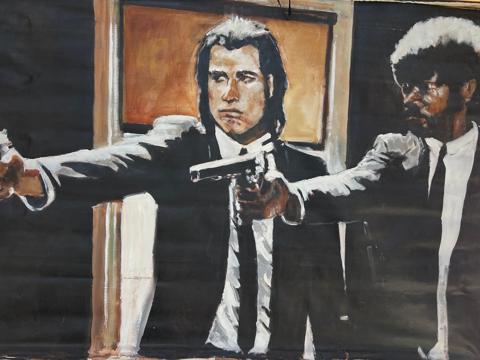 Pulp fiction acryl op linnen 160 x 100, Ophalen of Verzenden, 1980 tot heden, Zo goed als nieuw