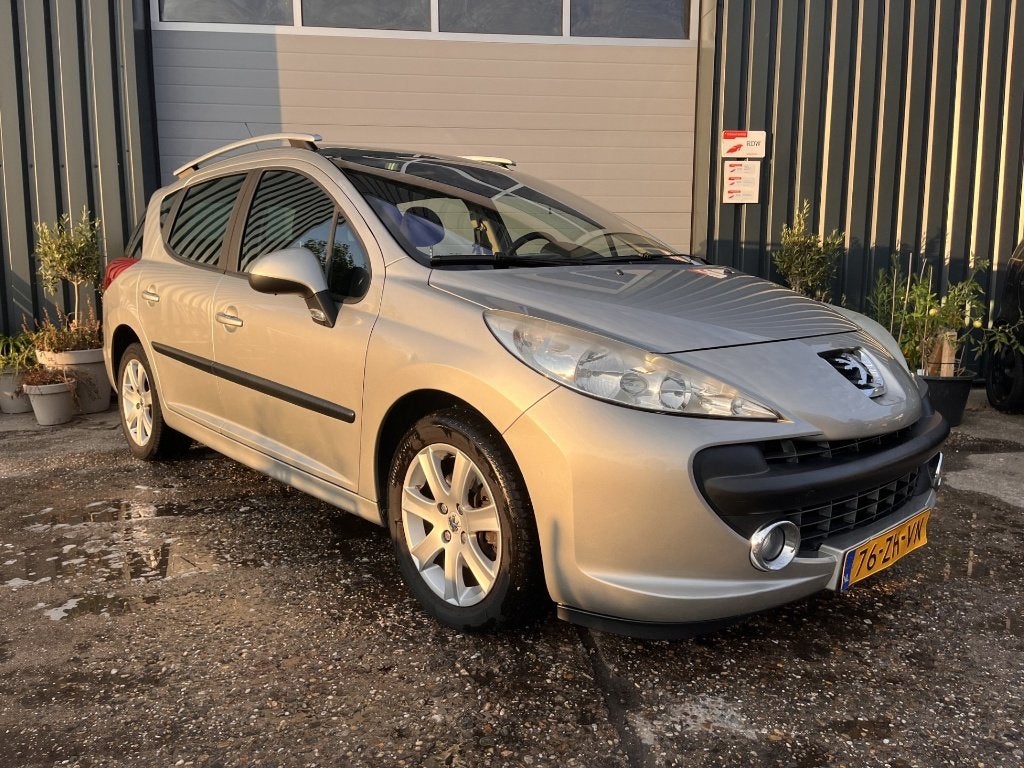 Peugeot 207 1.6 VTi 16V 120pk Aut. 2008 Grijs, Auto's, Peugeot, Stof, Zwart, 4 cilinders, Parkeersensor