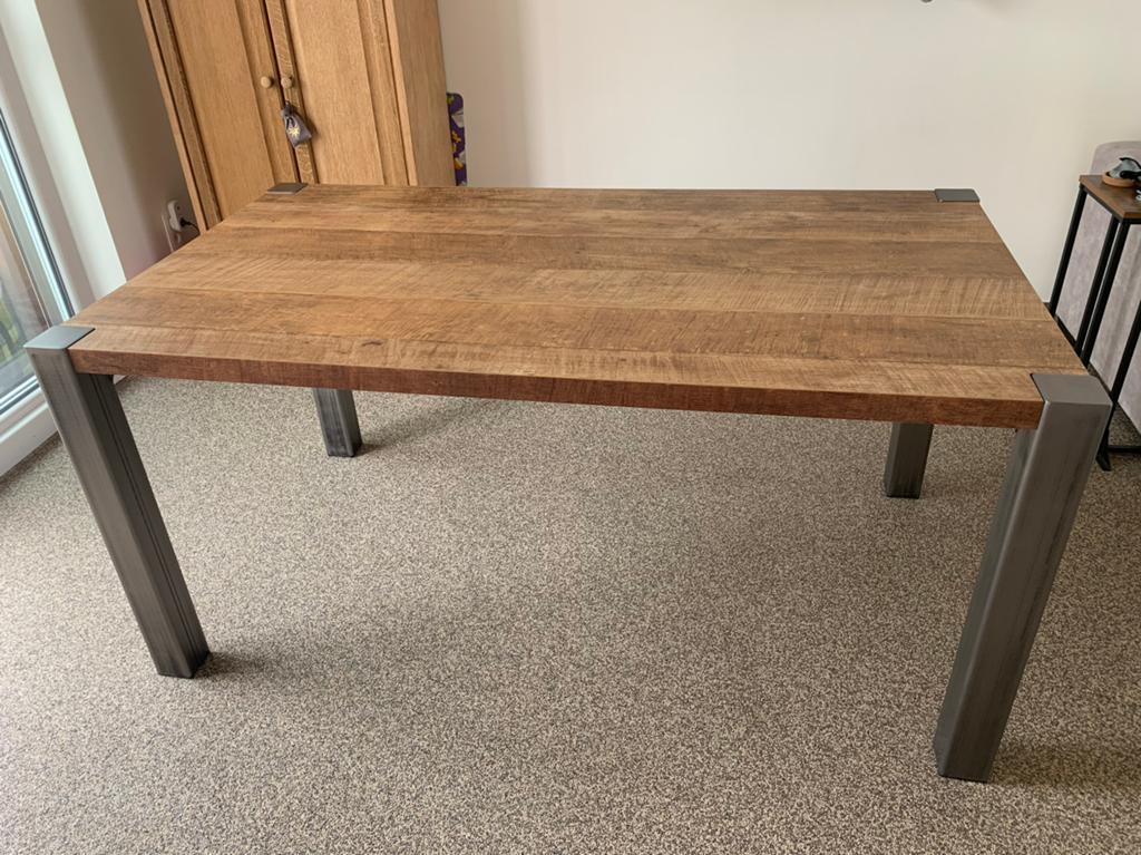 Tafel 160x90, Ophalen, 50 tot 100 cm, Zo goed als nieuw, 150 tot 200 cm