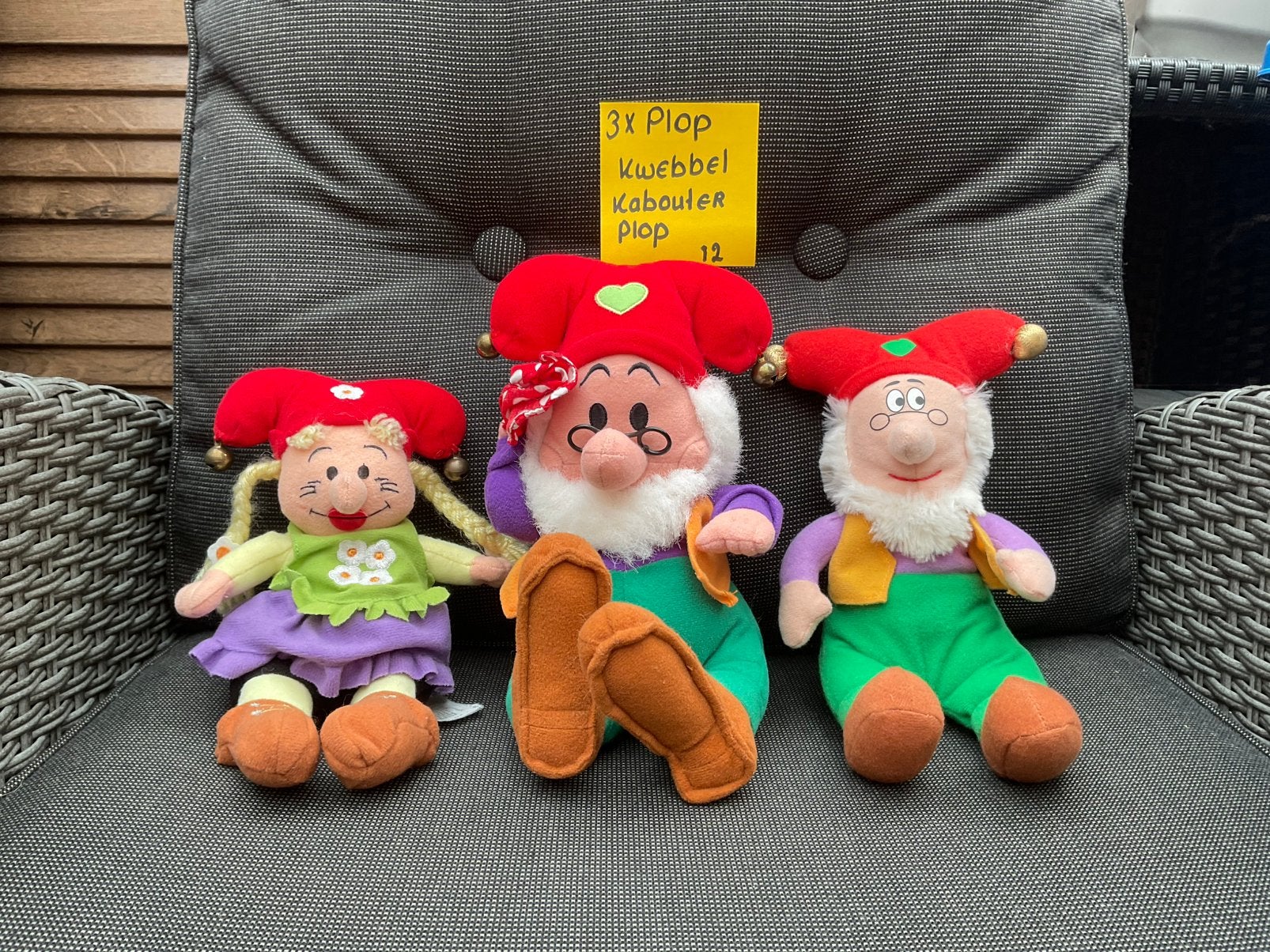 3 zgan, niet kapot, Kabouter Plop en Kabouter Kwebbel, Ophalen, Overige figuren, Zo goed als nieuw, Beeldje of Figuurtje