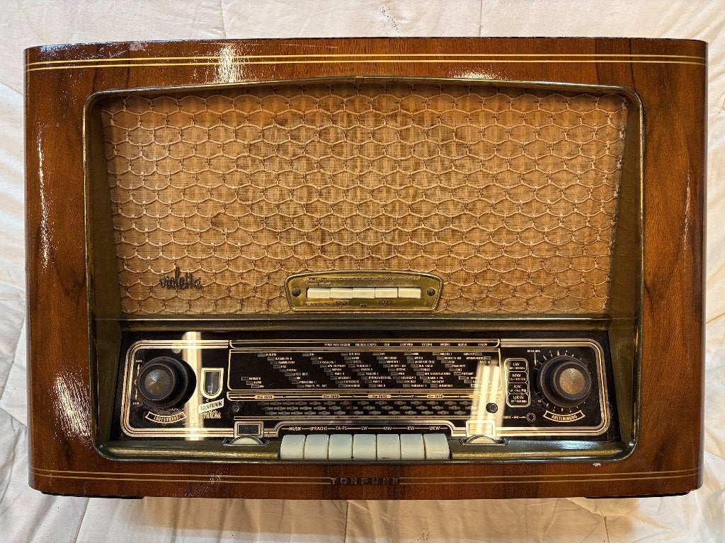 Antieke Tonfunk radio, omgebouwd naar Bluetooth., Ophalen of Verzenden