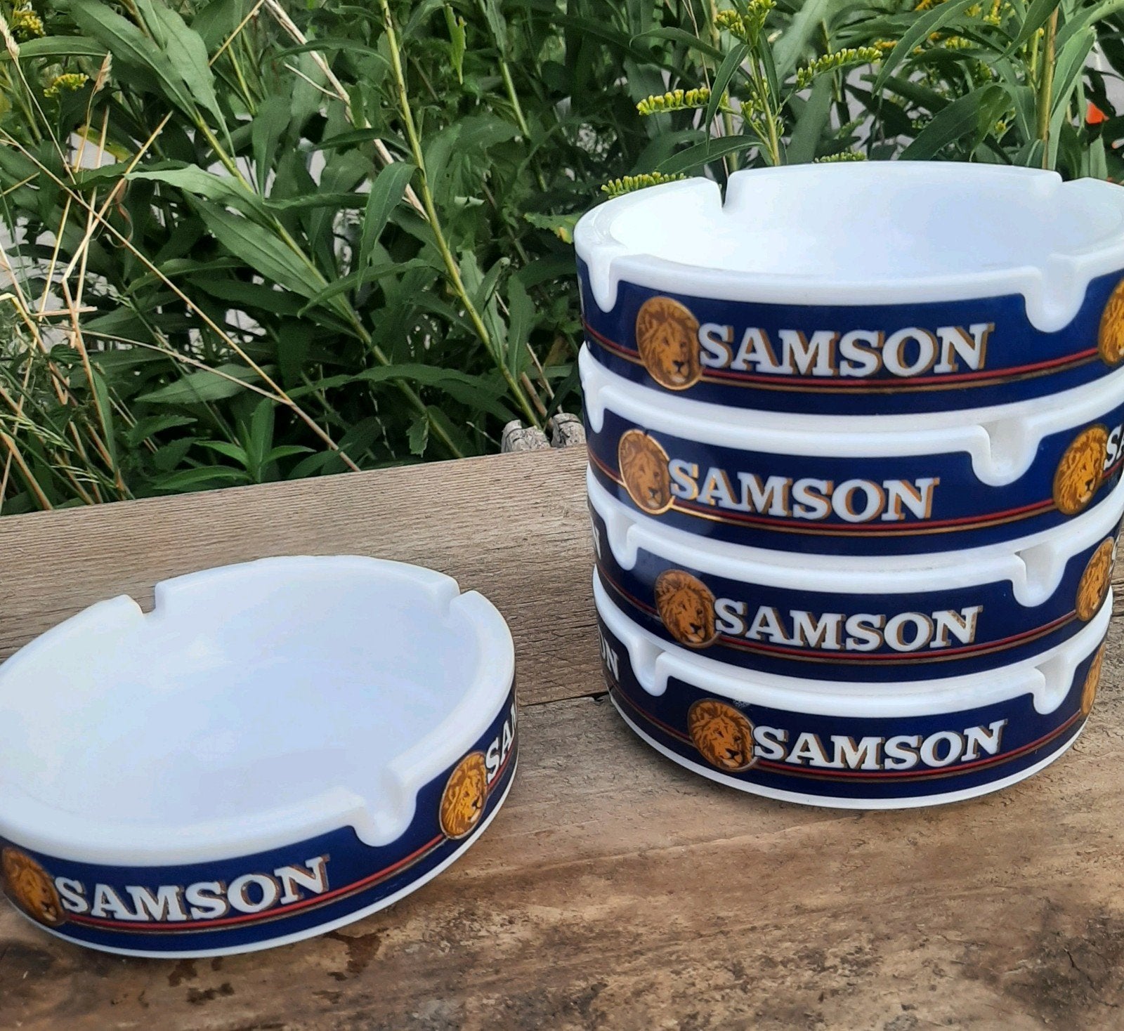 Vintage - SAMSON asbakken - (Cafe / Asbak / shag), Verzamelen, Ophalen of Verzenden, Zo goed als nieuw, Asbak