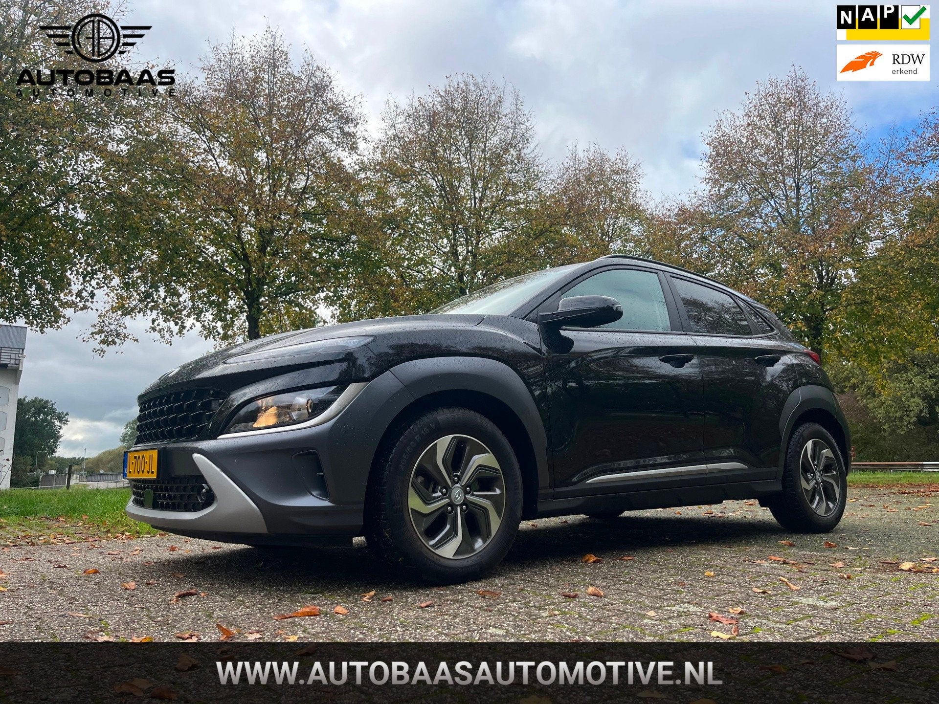 Hyundai Kona 1.6 GDI HEV Fashion AUTOMAAT *APK 07-2027* NL-A, Dealer onderhouden, Gebruikt, Zwart, Origineel Nederlands
