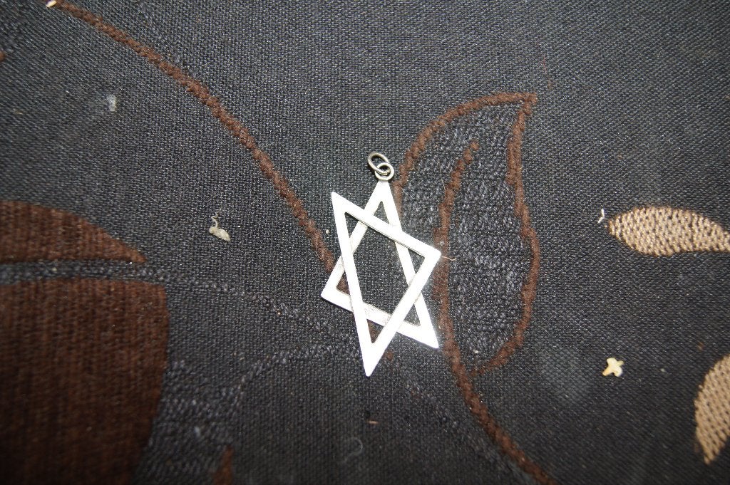 Joodse Davidster Fotolijstje / hanger met zeilboot / Zilver, Antiek en Kunst, Ophalen of Verzenden, Zilver