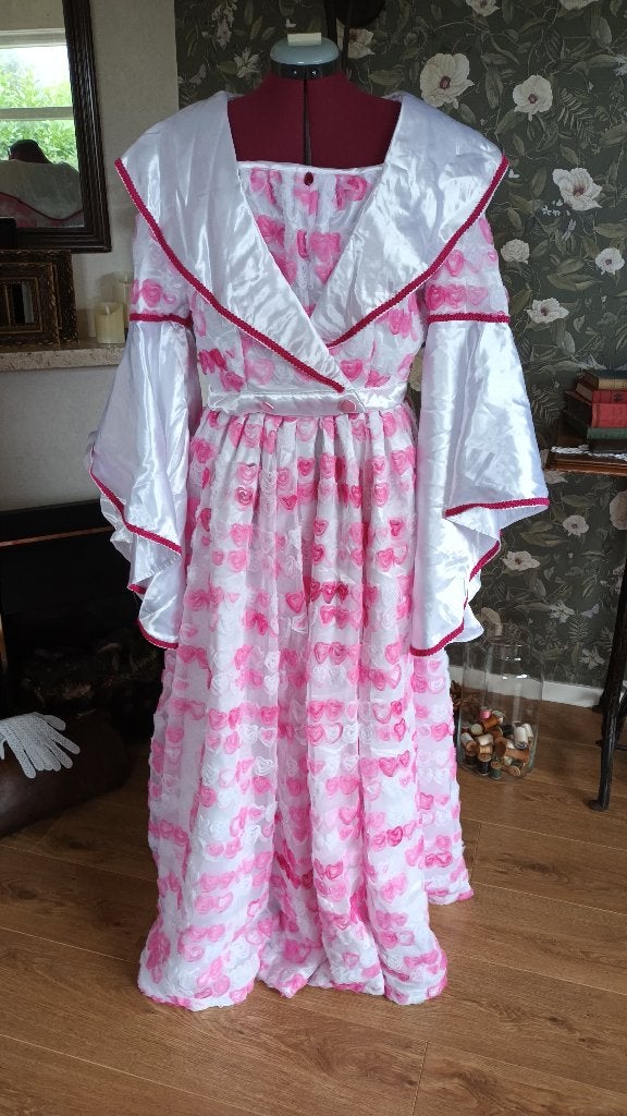 valentijn jurk hartjes roze maat 36 tule satijn, Carnaval, Ophalen of Verzenden, Zo goed als nieuw, Kleding