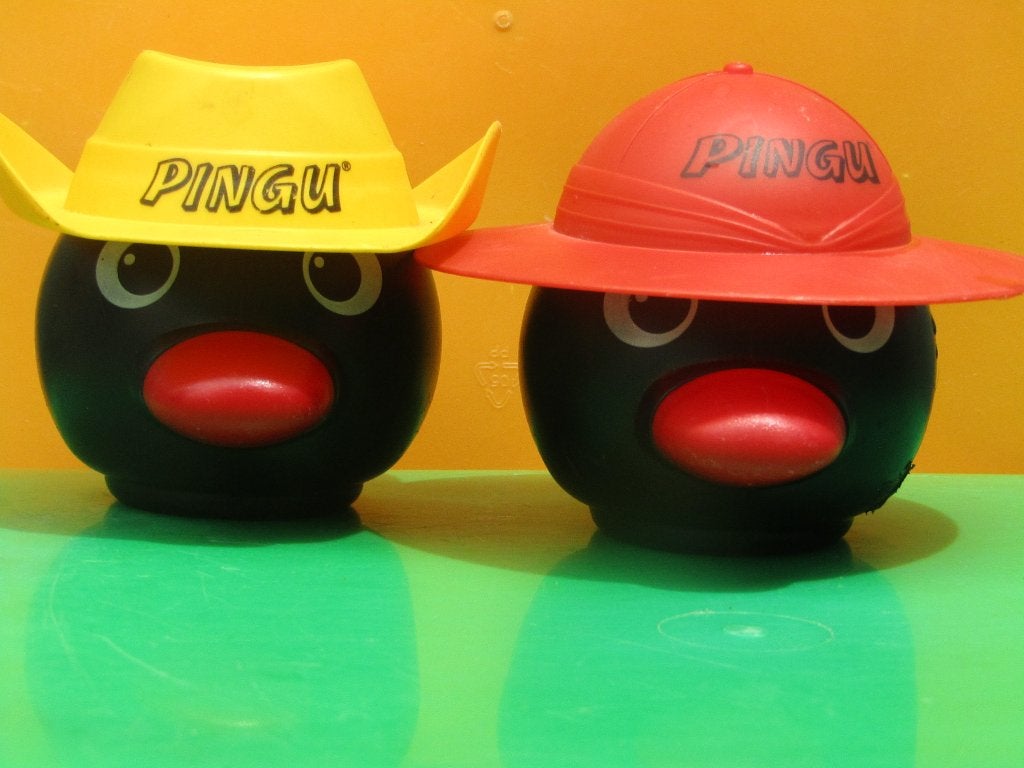 Pingu Ice-cream cup x2, Verzenden, Zo goed als nieuw, Babypop