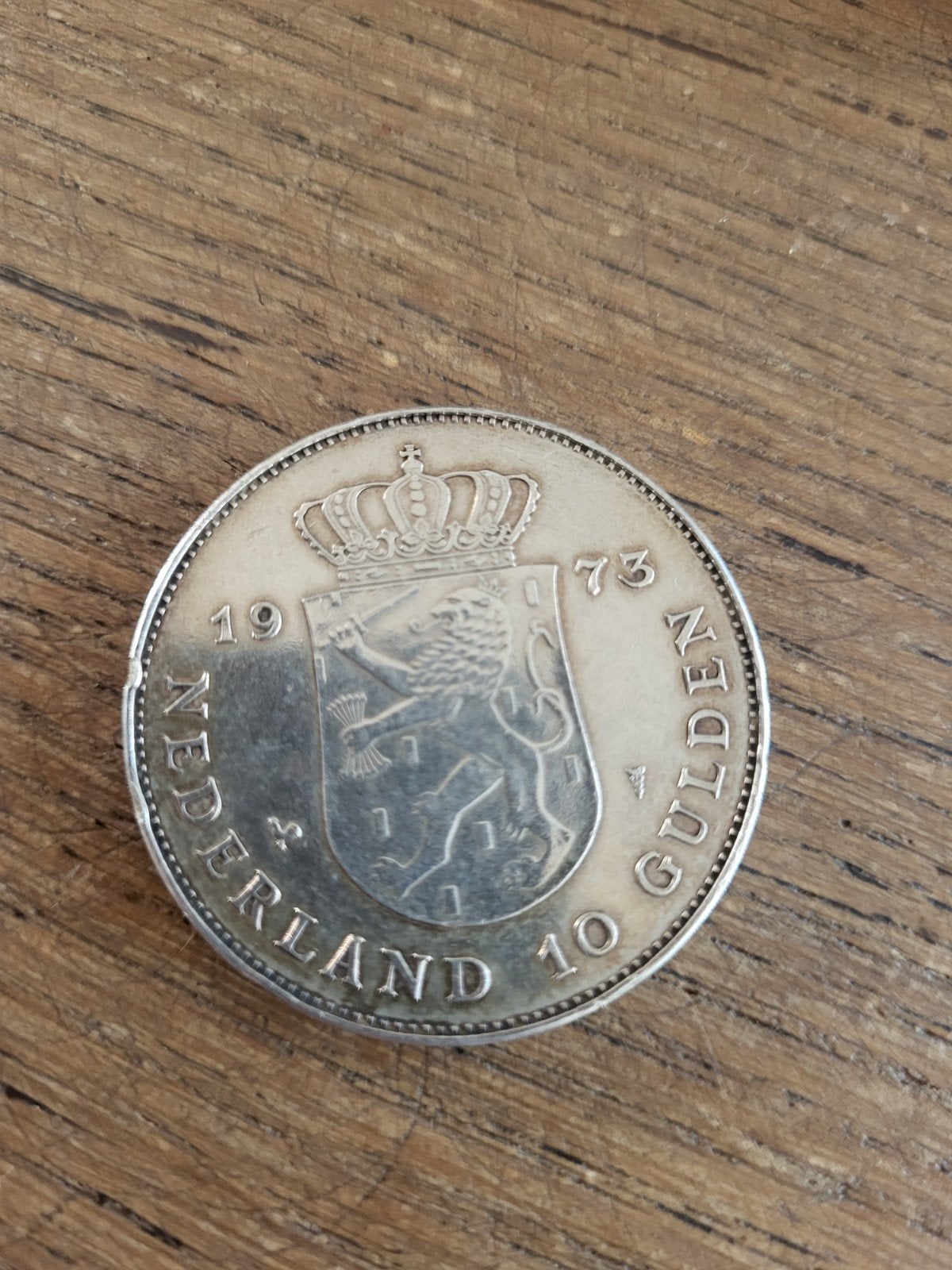 Zilveren 10 Gulden Munt Koningin Juliana 1973, Postzegels en Munten, Koningin Juliana, Zilver, Ophalen of Verzenden, Losse munt