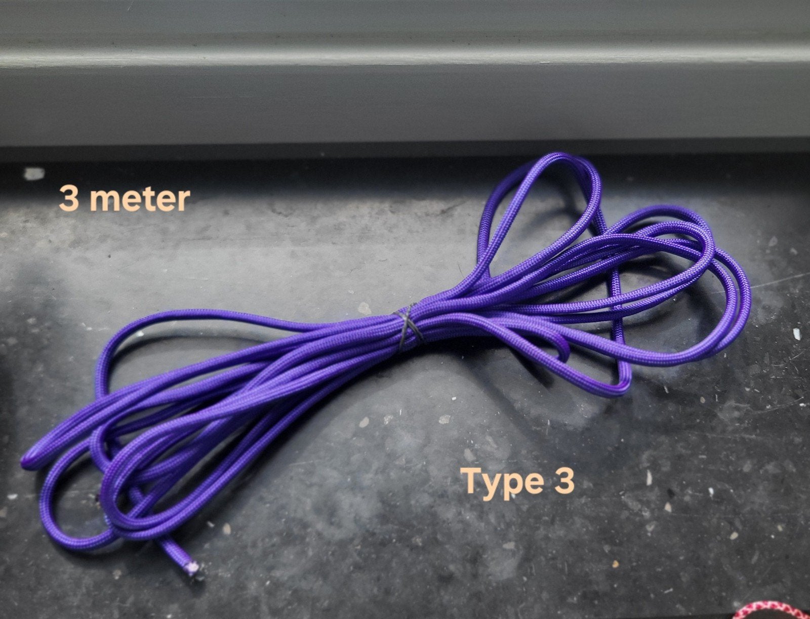 Paars Paracord Type 3 - 3 meter, Ophalen of Verzenden, Nieuw