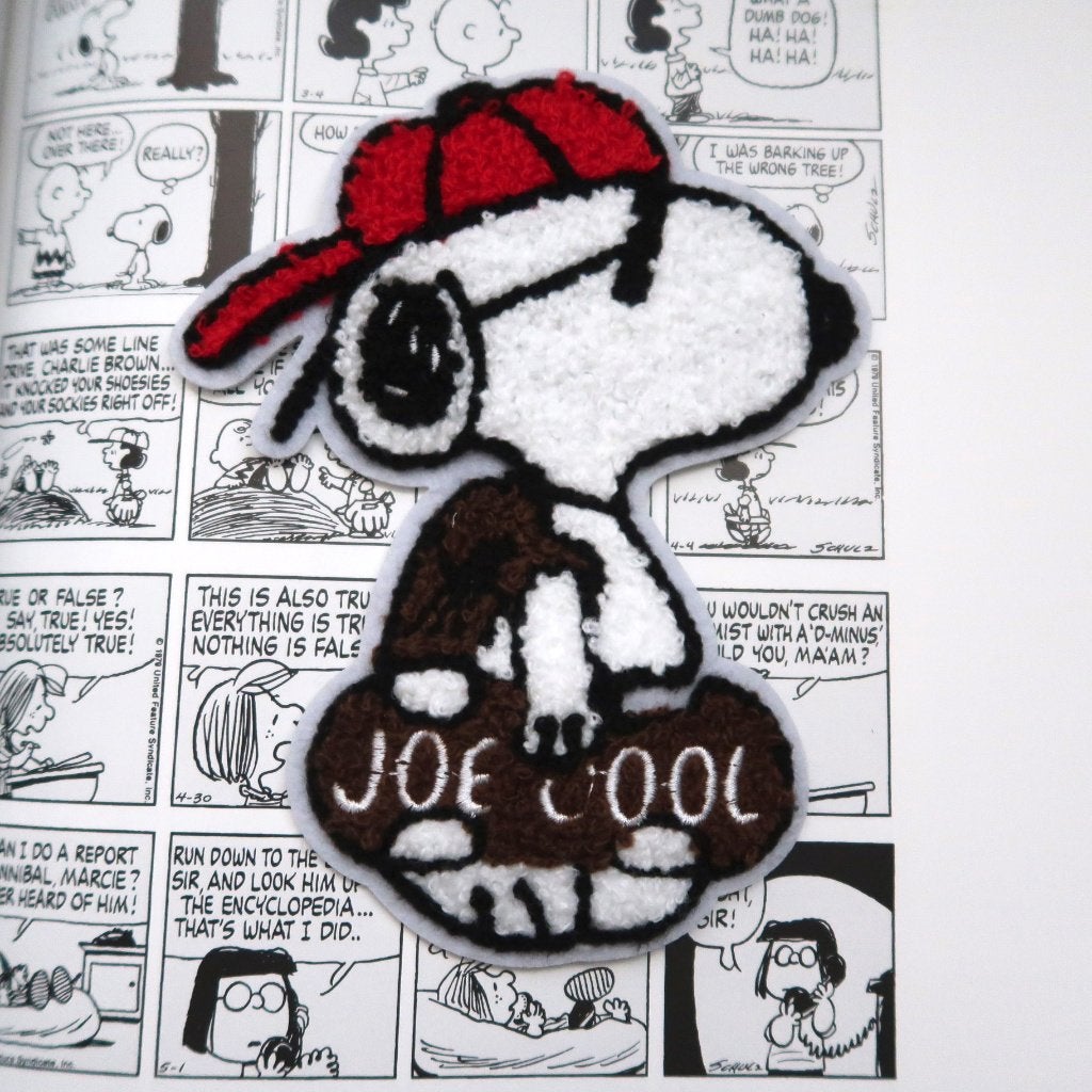 Joe Cool Snoopy Peanuts geborduurde patch badge applicatie, Verzenden, Snoopy, Nieuw, Gebruiksvoorwerp