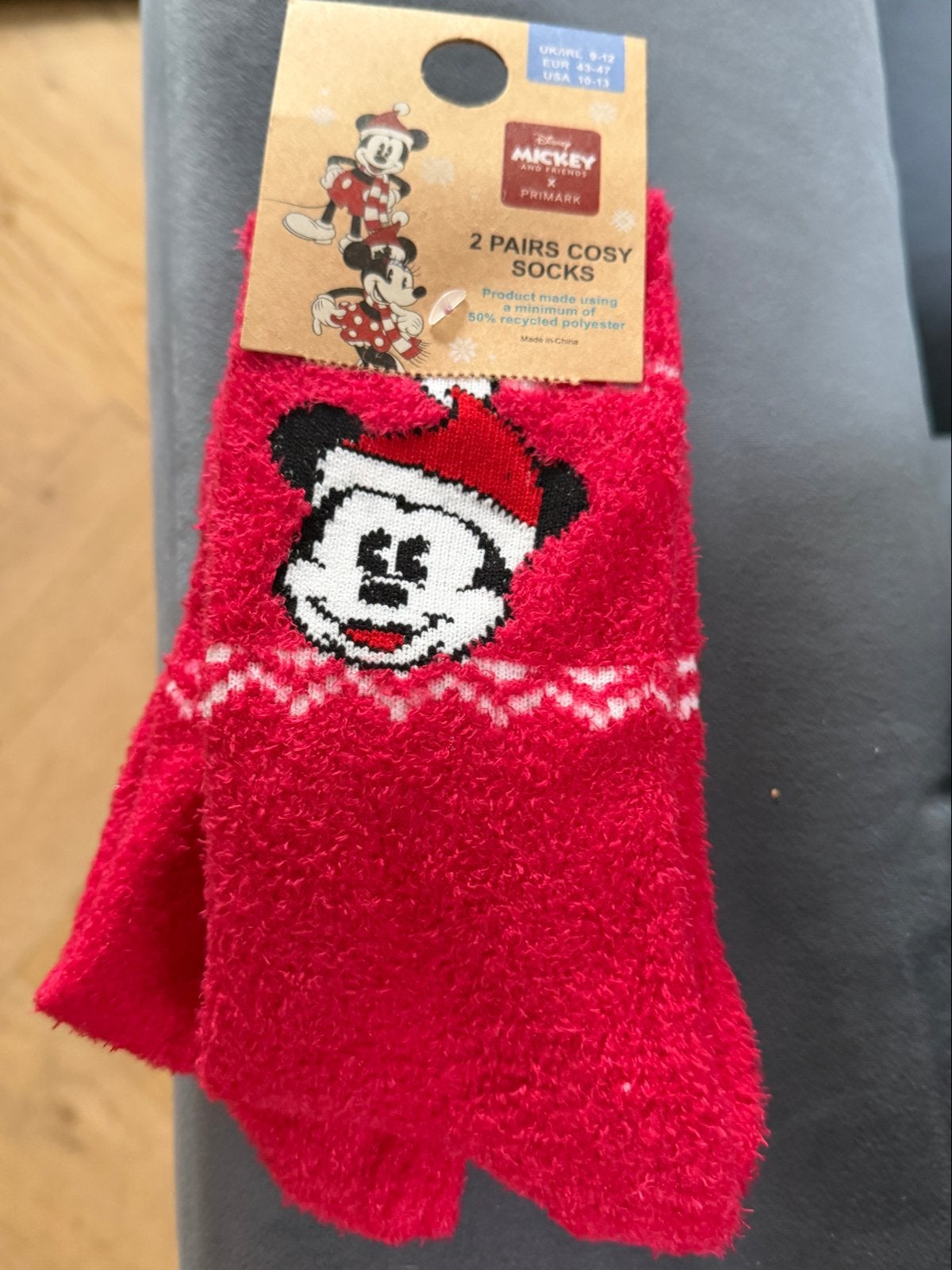 Mickey Mouse Kerstsokken - Maat 43-47, Ophalen of Verzenden, Mickey Mouse, Nieuw