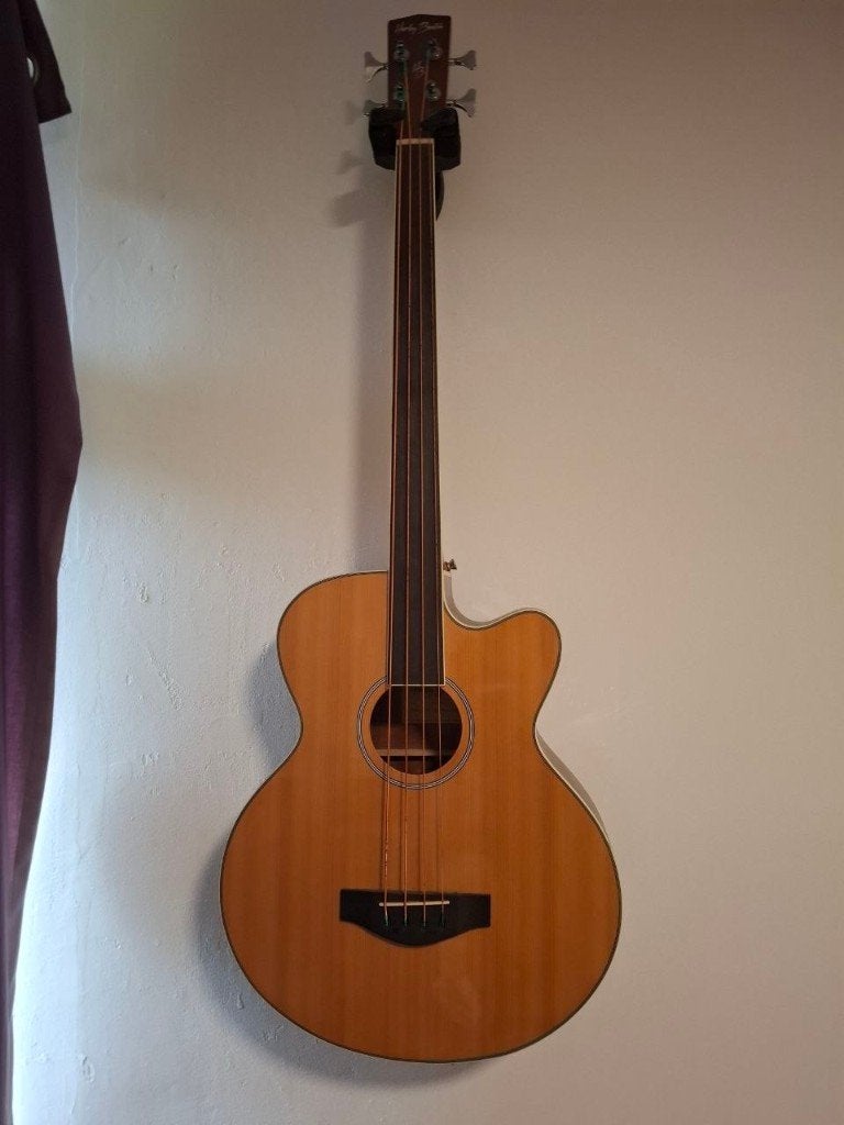 Semi akoestische basgitaar fretloos -  Harley Benton, Ophalen, Zo goed als nieuw, Semi-akoestisch, Fretloos
