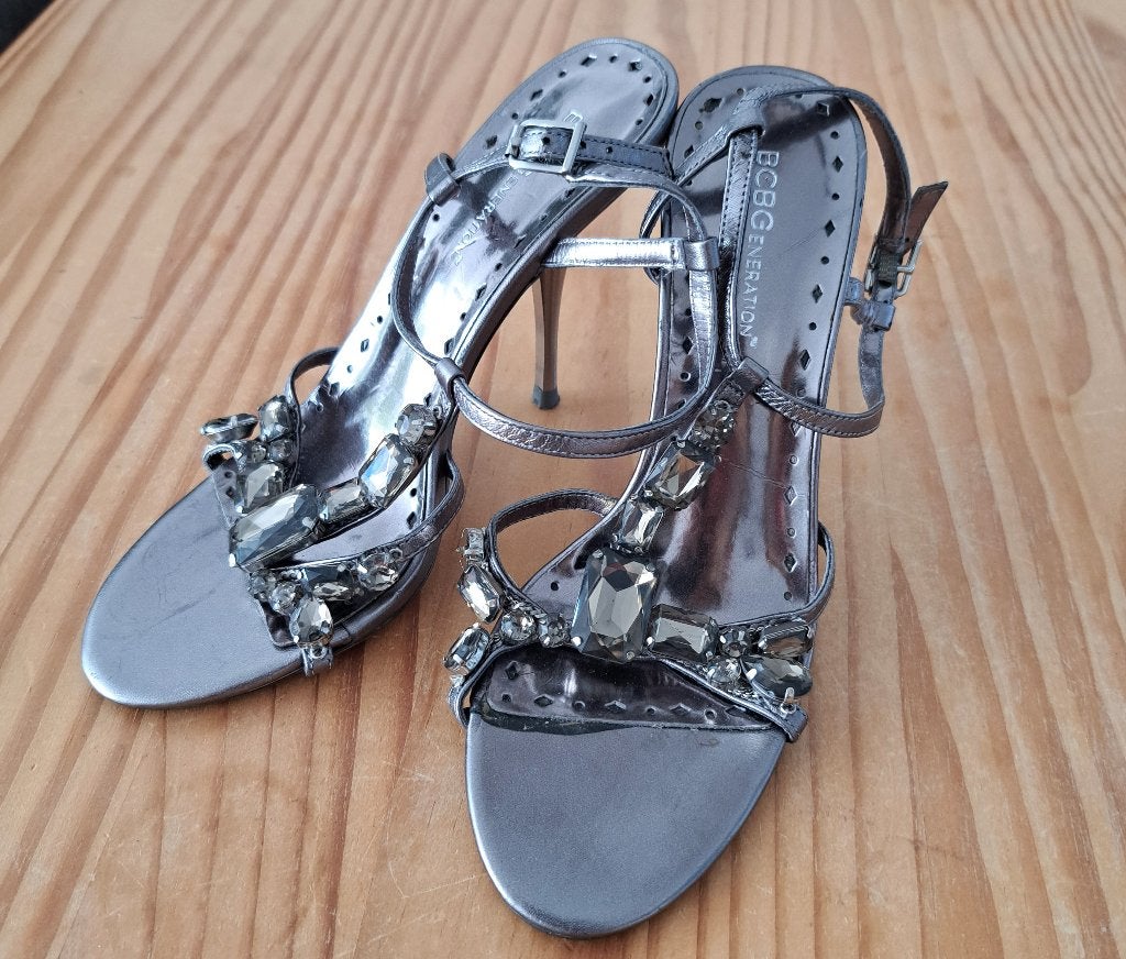 BCBGeneration glamorous high heels donker zilver 35.5 48883, Overige kleuren, ., BCBG, BCBG