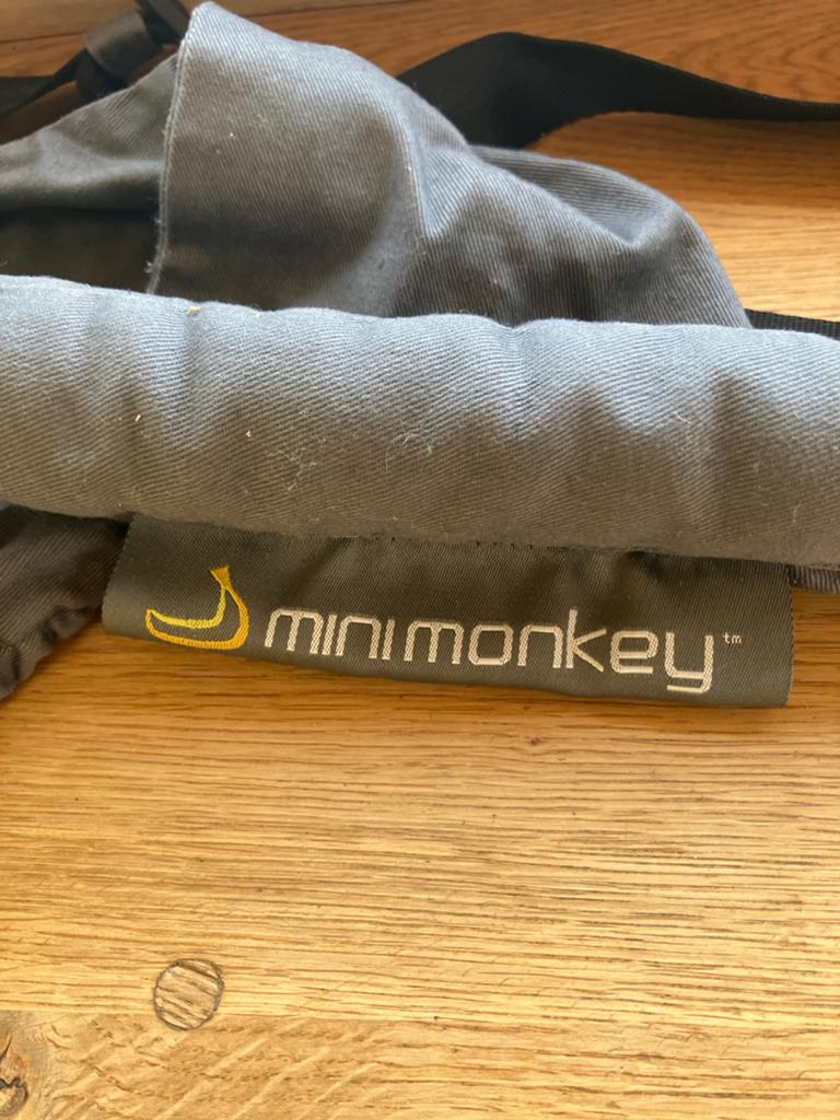 MiniMonkey reis babystoel - Grijs, 100% Katoen, Ophalen of Verzenden, Zo goed als nieuw