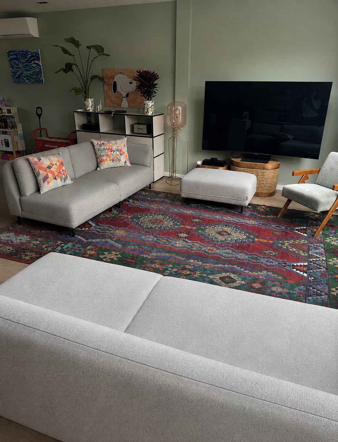 Sofa Company Modular 5 stuk banken met poef, Ophalen, Zo goed als nieuw