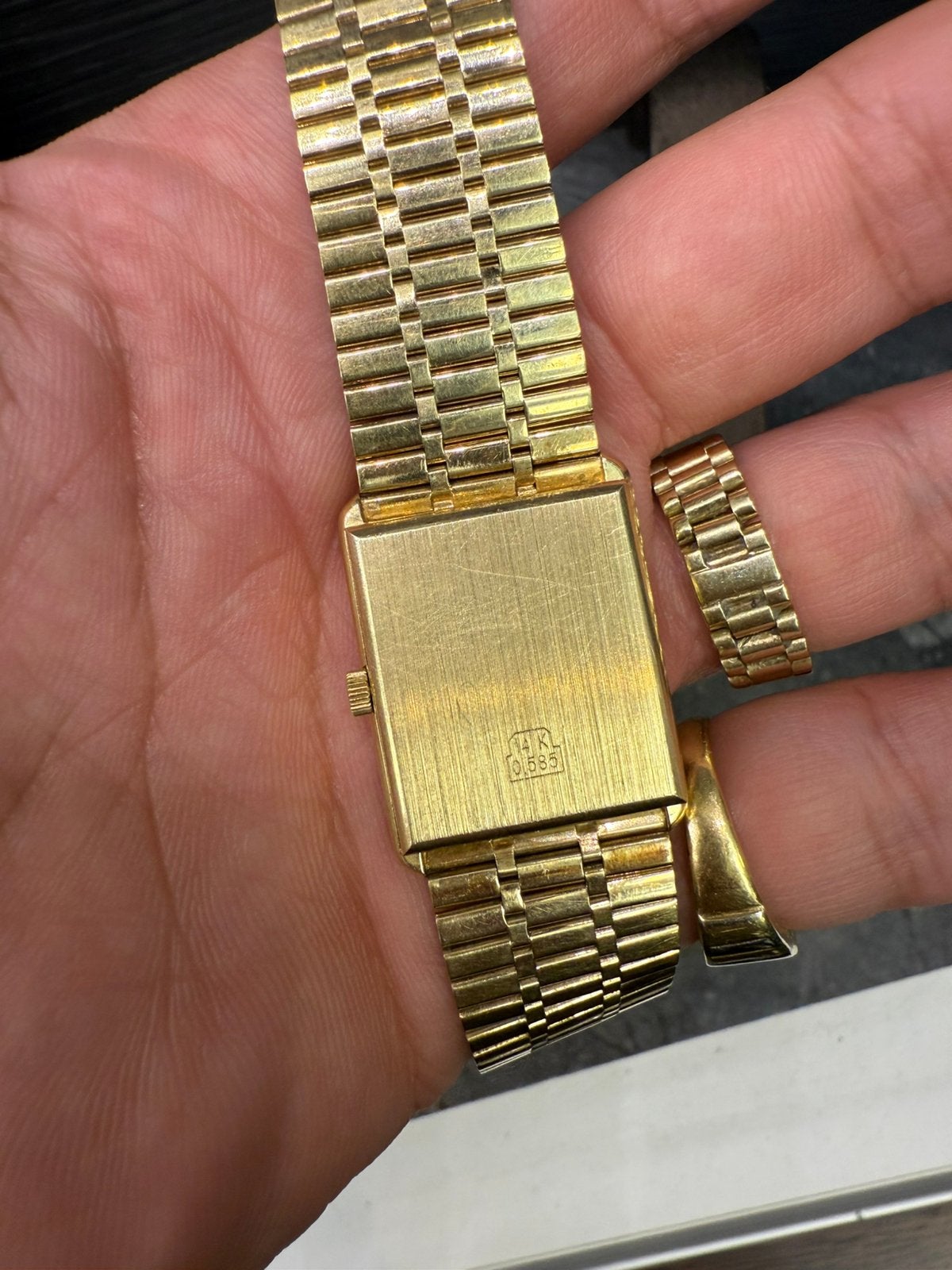 14k gouden horloge heren vintage 60 gram!, Sieraden, Tassen en Uiterlijk, Armbanden, Ophalen of Verzenden, Nieuw, Goud