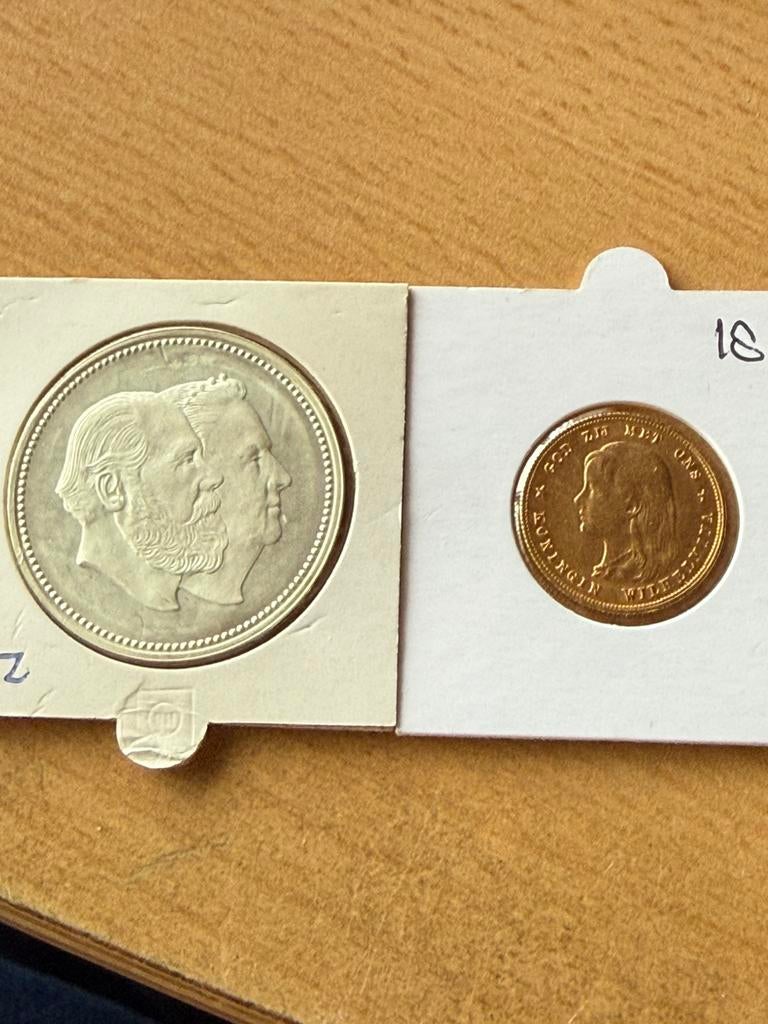 10 gulden goud 1897, Postzegels en Munten, Munten | Nederland, Ophalen of Verzenden, Koningin Wilhelmina, 10 gulden, Zilver