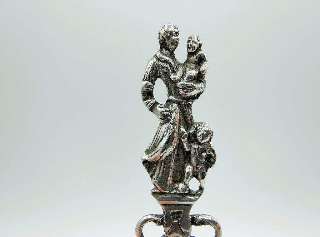 Zilveren geboortelepel, J.J. Hiemstra, Makkum, 1826, Antiek en Kunst, Verzenden, Zilver