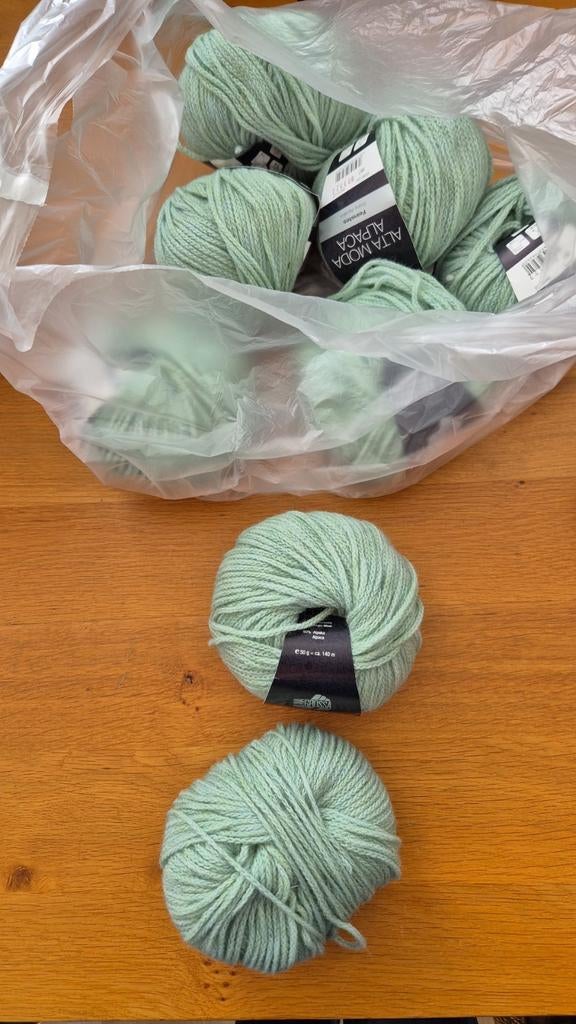 Lana Grossa Alta Moda Alpaca Wol - Lichtgroen, Ophalen of Verzenden, Nieuw, Breien of Haken, Wol of Garen