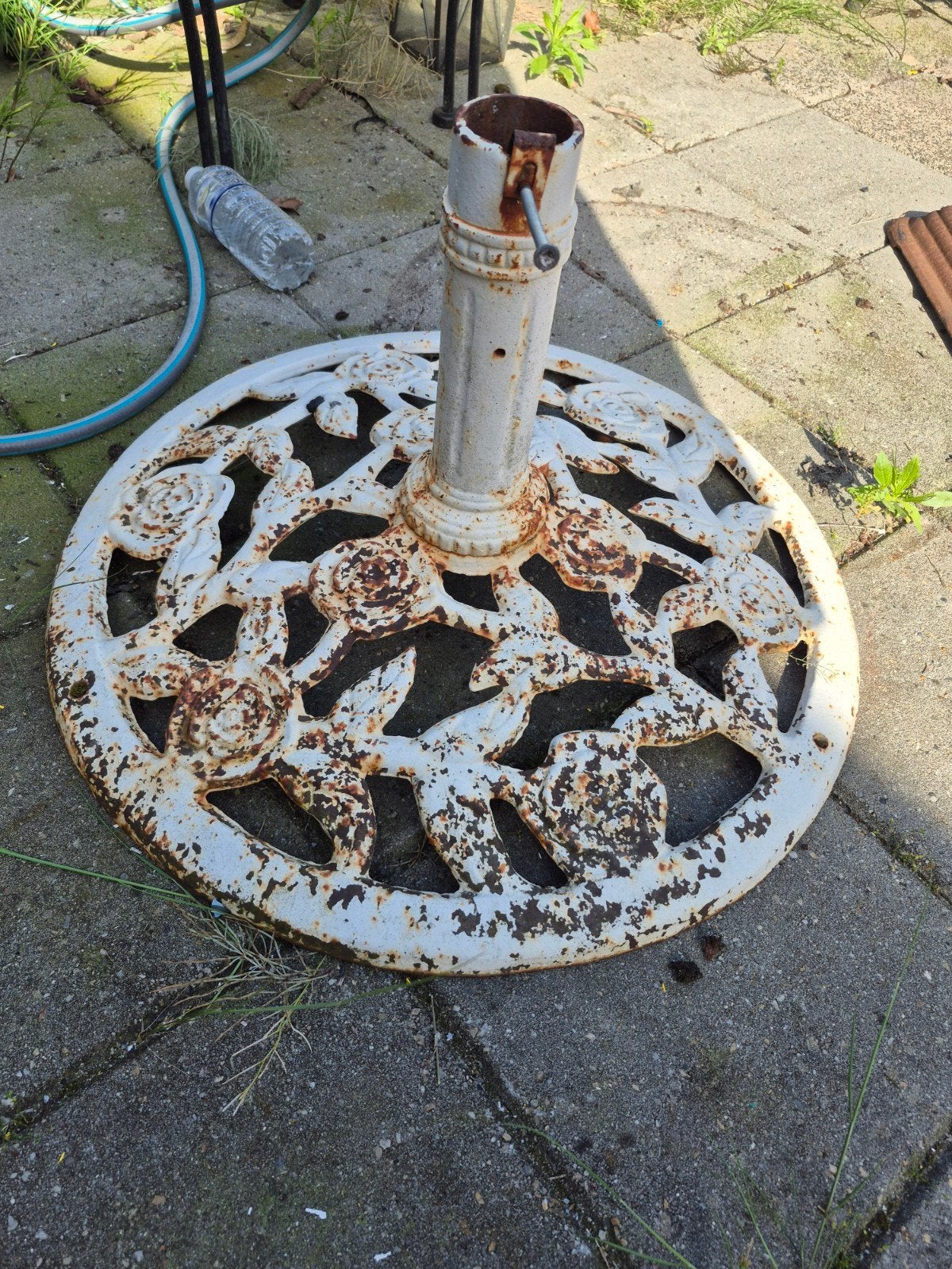 gietijzeren parasolvoet, Tuin en Terras, Parasols, Ophalen, Minder dan 1 meter, Parasolvoet