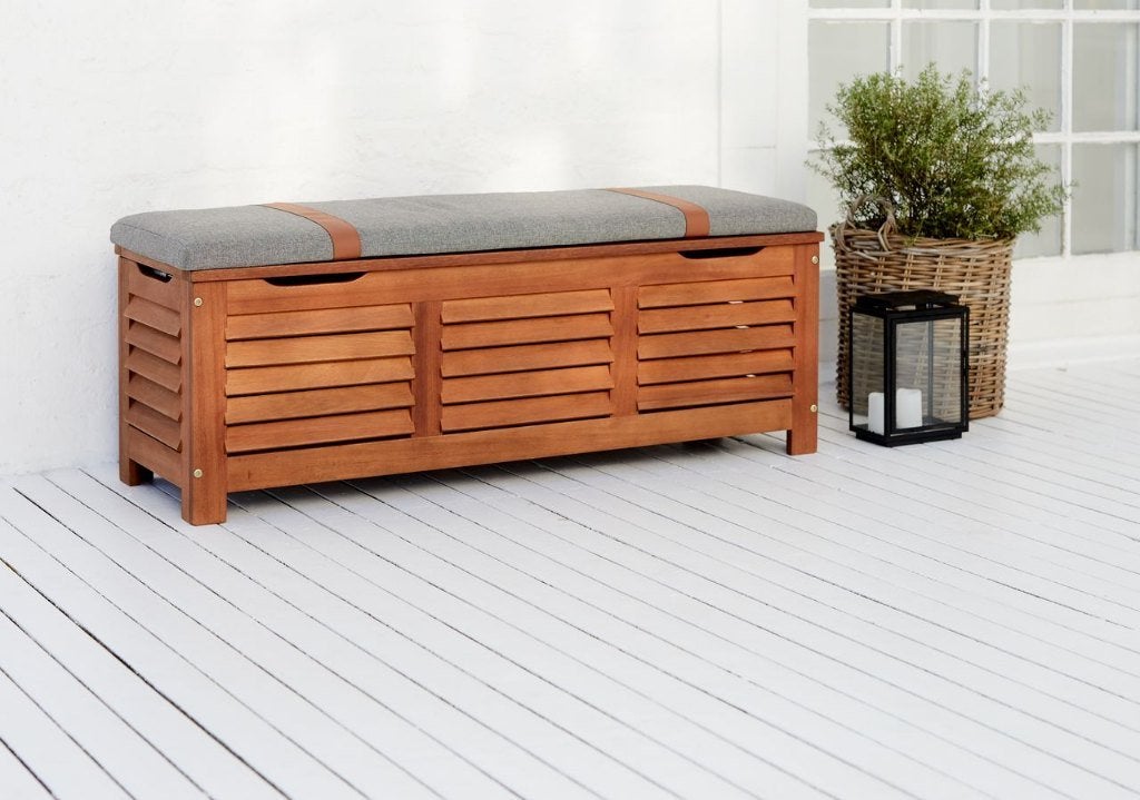Houten Tuinbank- Opbergbox NIEUW IN DOOS(€125 ipv €279), Tuin en Terras, Tuinmeubel-accessoires, Ophalen of Verzenden, Gebruikt