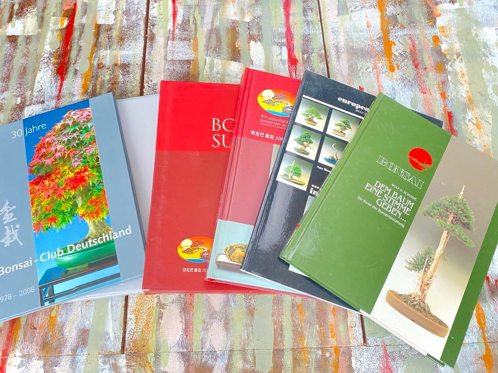 4 Bonsai boeken, Engels en Duits, incl. Suiseki, Ophalen of Verzenden, Gebruikt