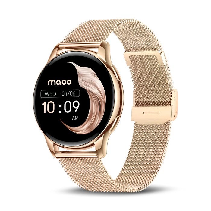 Maaoo VT.11 Smartwatch  Rosé Goud  - Nieuw in doos, Hartslag, Zwart, Nieuw, Ophalen of Verzenden