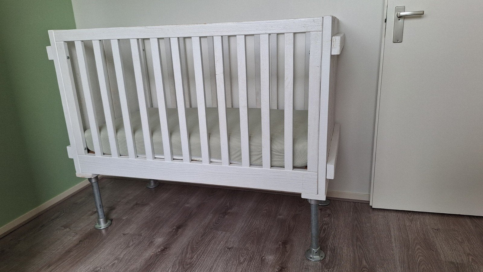 Steigerhouten ledikant 60x120 cm - 3 hoogtes verstelbaar, Ophalen