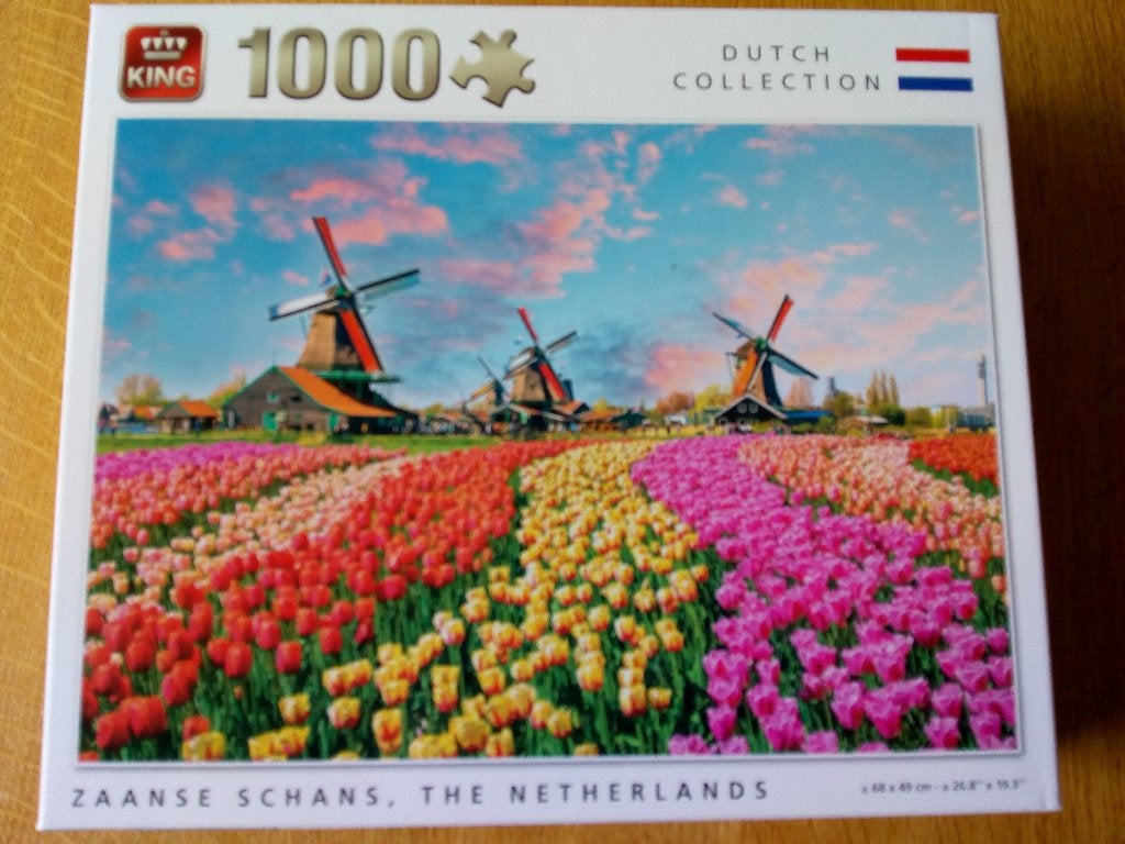 Zaanse Schans, the Netherlands puzzel 1000 stukjes, Ophalen of Verzenden, 500 t/m 1500 stukjes, Gebruikt, Legpuzzel