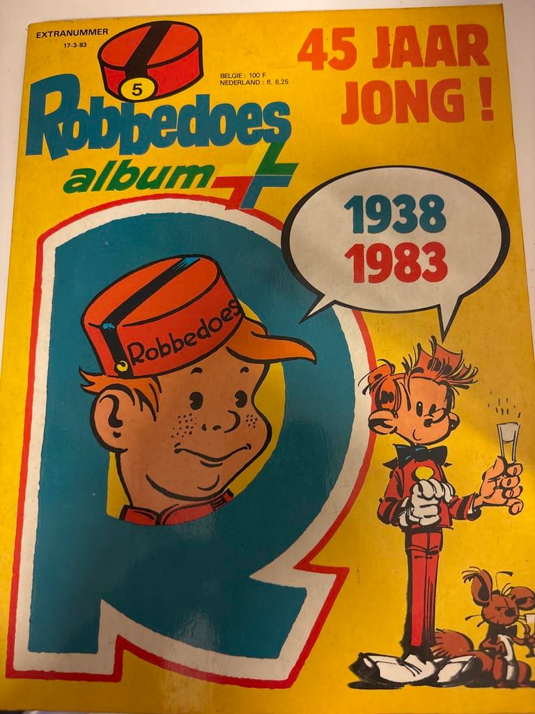 Robbedoes Album 45 Jaar Jong! Extra Nummer 1983, Eén stripboek, Ophalen of Verzenden, Gelezen