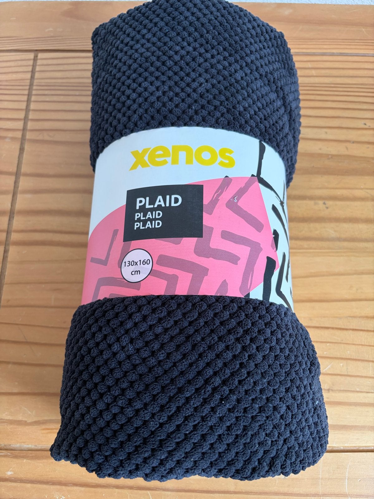 Xenos Plaid Zwart 130x160 cm nieuw, Ophalen of Verzenden, Nieuw