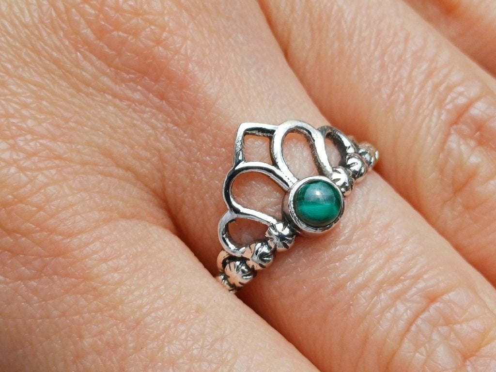 Vanoli 925 zilveren ring met malachiet maat 17,75 18,5 19,5, Daiva1973@hotmail.com, 18 tot 19, Vanoli, Amsterdam