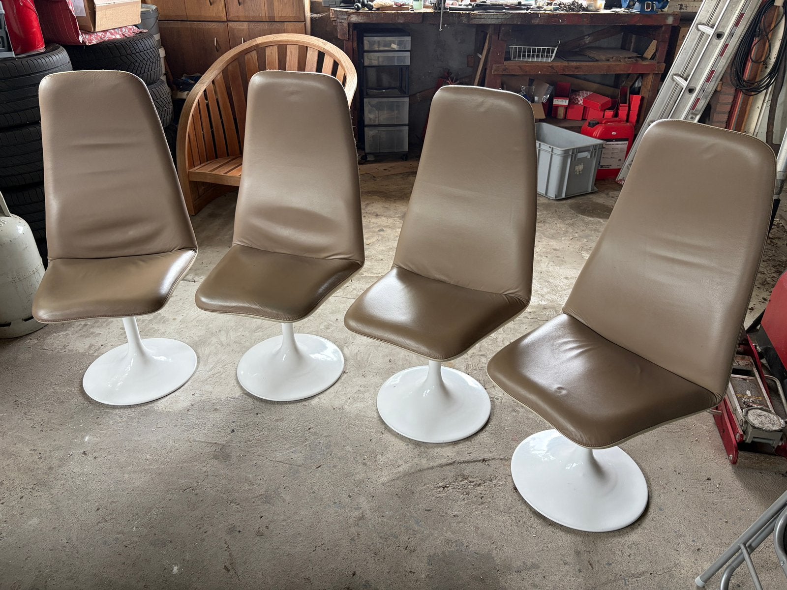 Originele Johanson Design Viggen vintage stoelen, Ophalen of Verzenden, Zo goed als nieuw, Leer