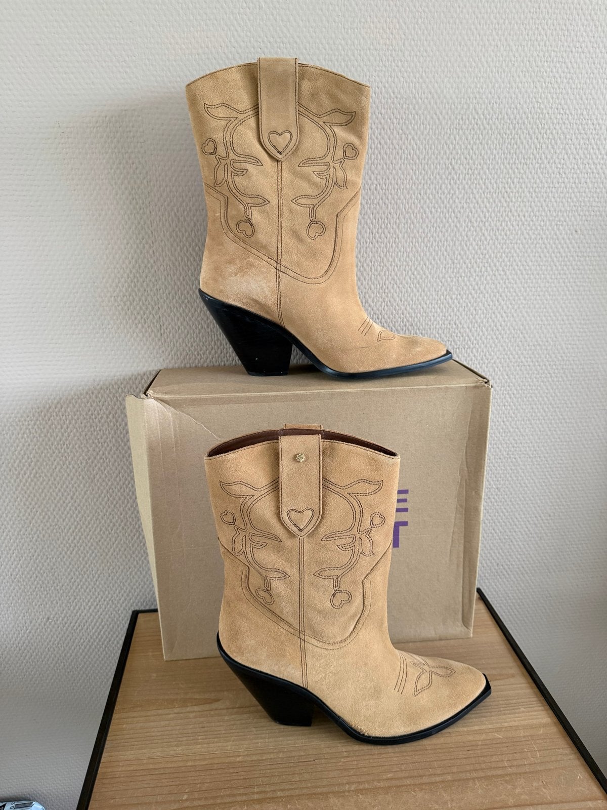 Nieuw! Fabienne Chapot Asira Cowboy Laarzen 41, Beige, Lage of Enkellaarzen, Nieuw, Ophalen of Verzenden