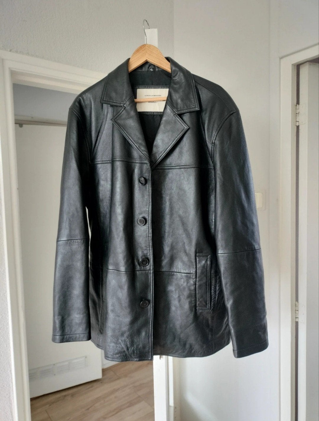 Tom Tailor leer blazer XL, Ophalen of Verzenden, Zo goed als nieuw, Maat 56/58 (XL), Zwart