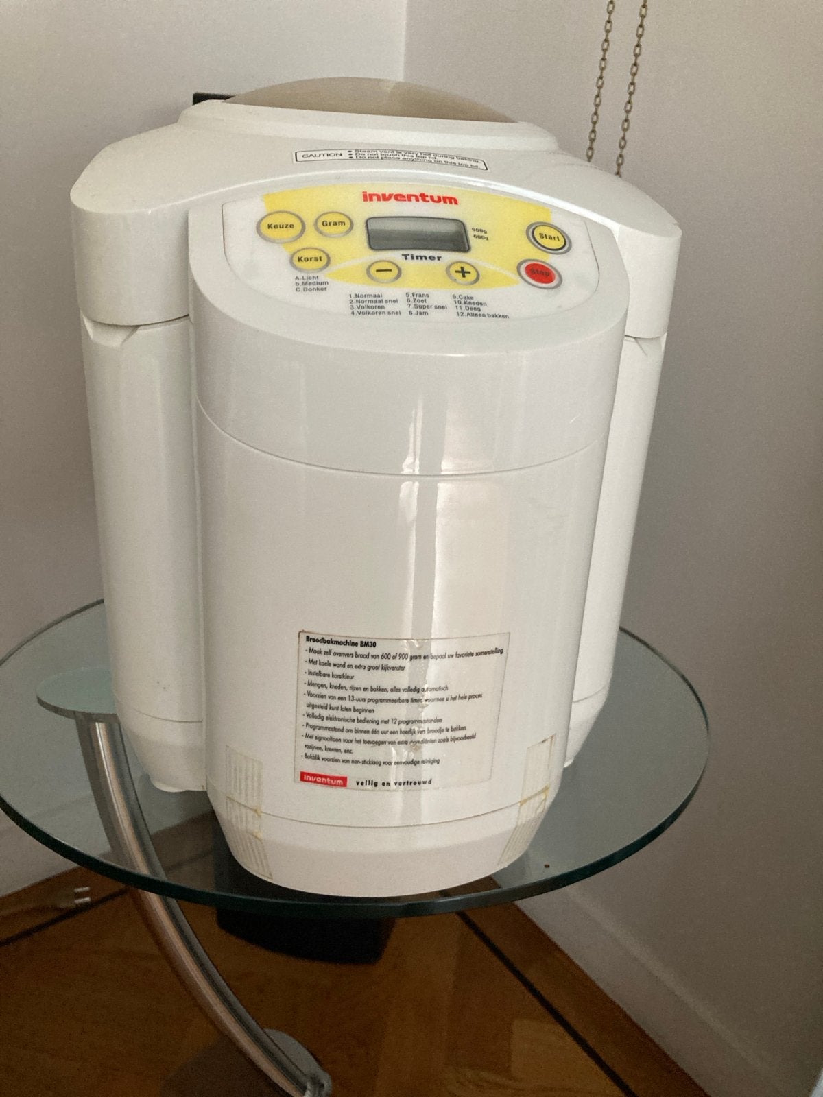 Inventum Broodbakmachine BM20 - Zo goed als nieuw, Meer dan 10 programma's, 800 tot 1200 gram deeg, Zo goed als nieuw, Ophalen