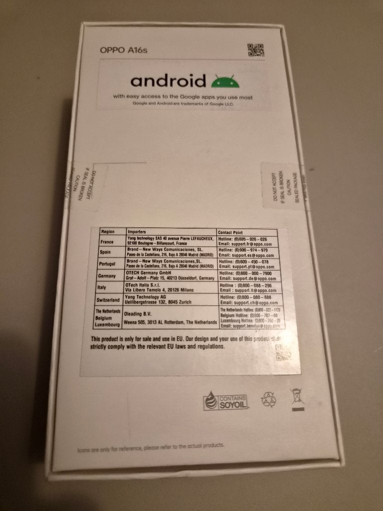 Nieuwe OPPO A16s - Ongeopend en Verzegeld, Telecommunicatie, Overige modellen, Nieuw, Ophalen of Verzenden, Zonder simlock