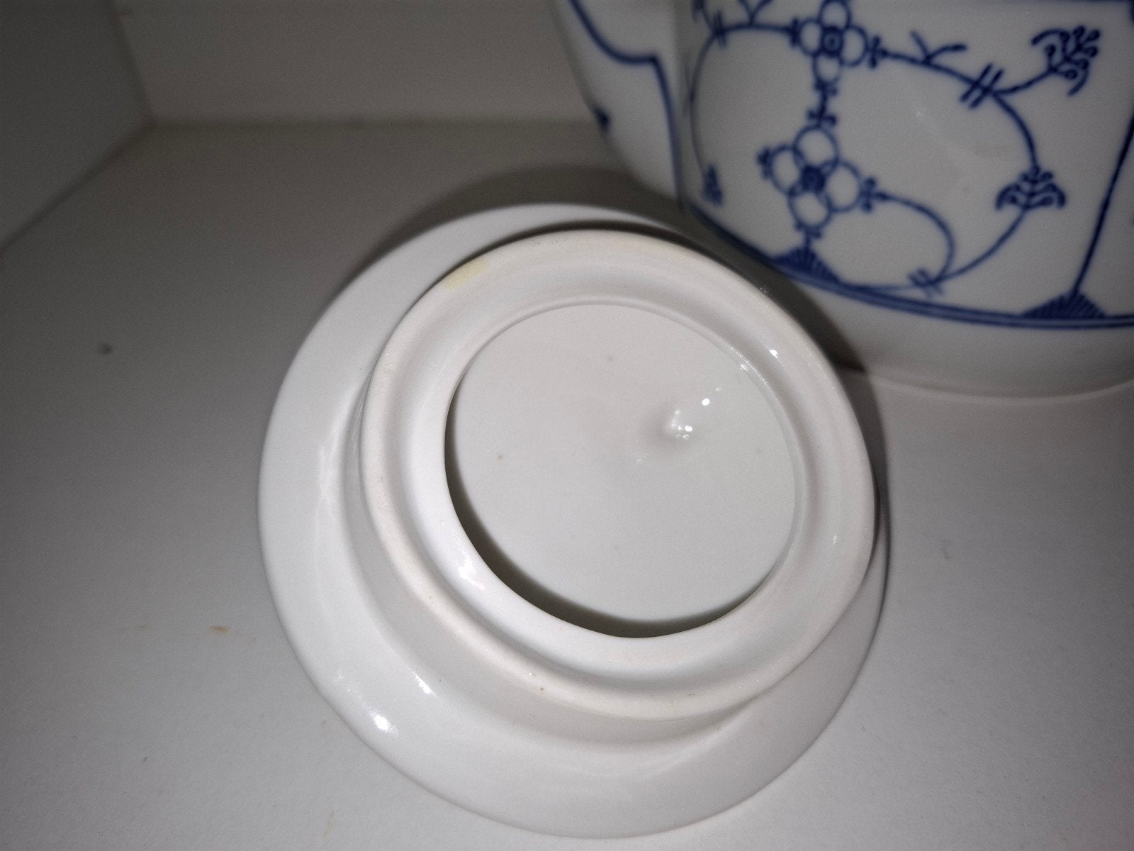 Jager ruime theepot met blauw saks decor, Ophalen, Zo goed als nieuw, Overige stijlen, Overige typen