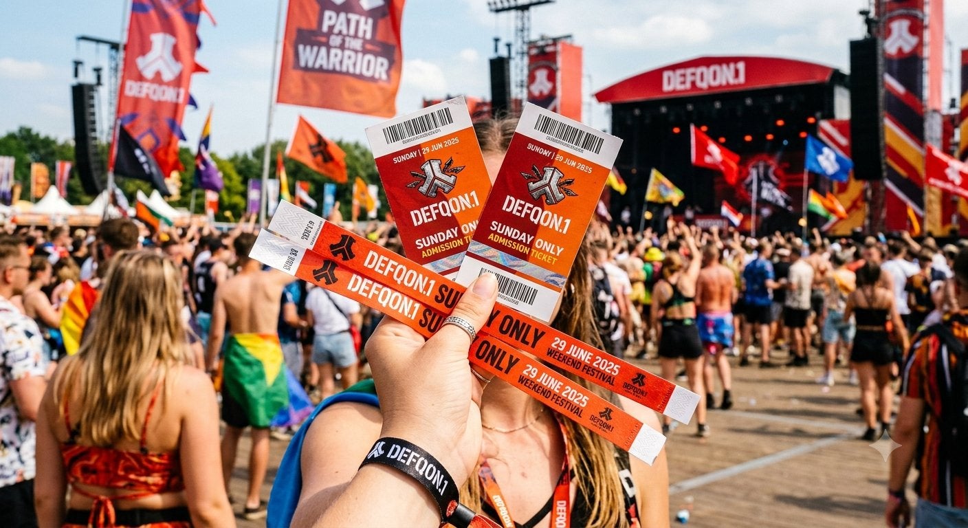SUNDAY DEFQON.1 TICKETS FOR SALE, Twee personen, Ticket of Toegangskaart