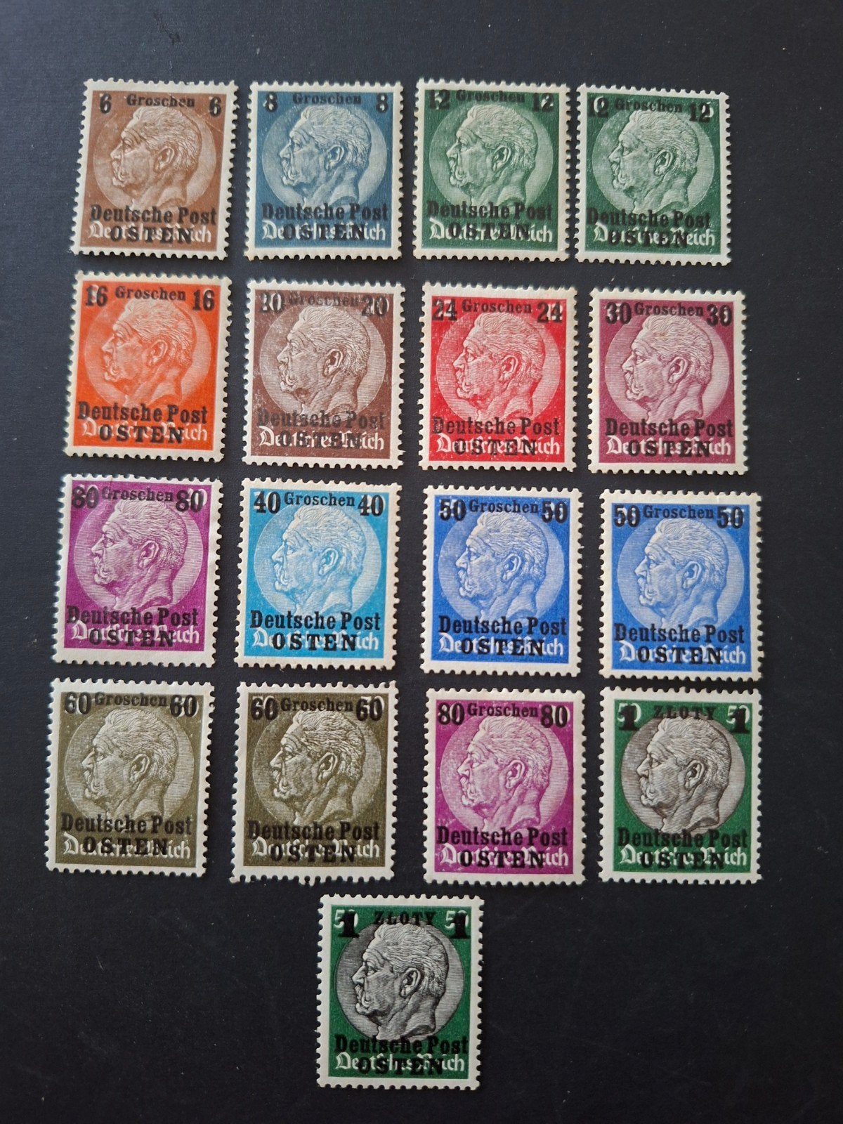 Duitsland Gen.Gouv. Post Oosten Mi 1 - 12.  Pf plakker, Verzenden, Overige periodes, Postfris