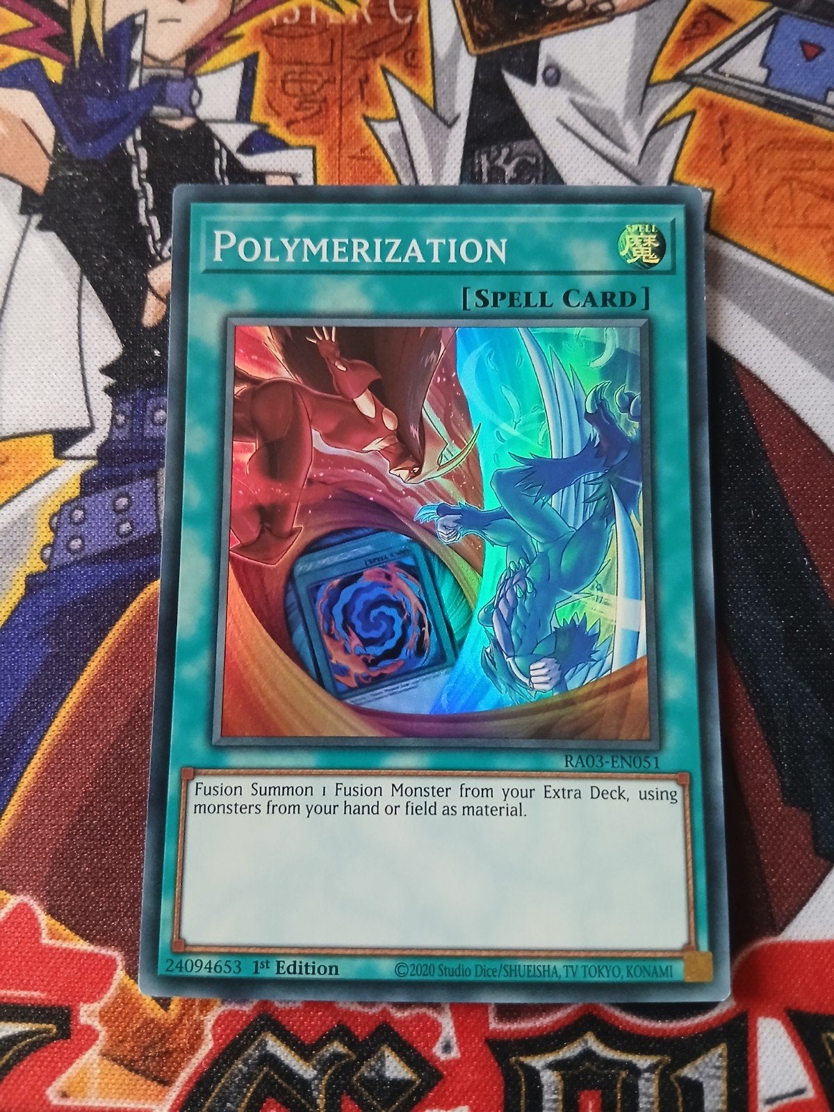 Polymerization - Super Rare RA02 - Yu-Gi-Oh, Ophalen of Verzenden, Zo goed als nieuw, Foil