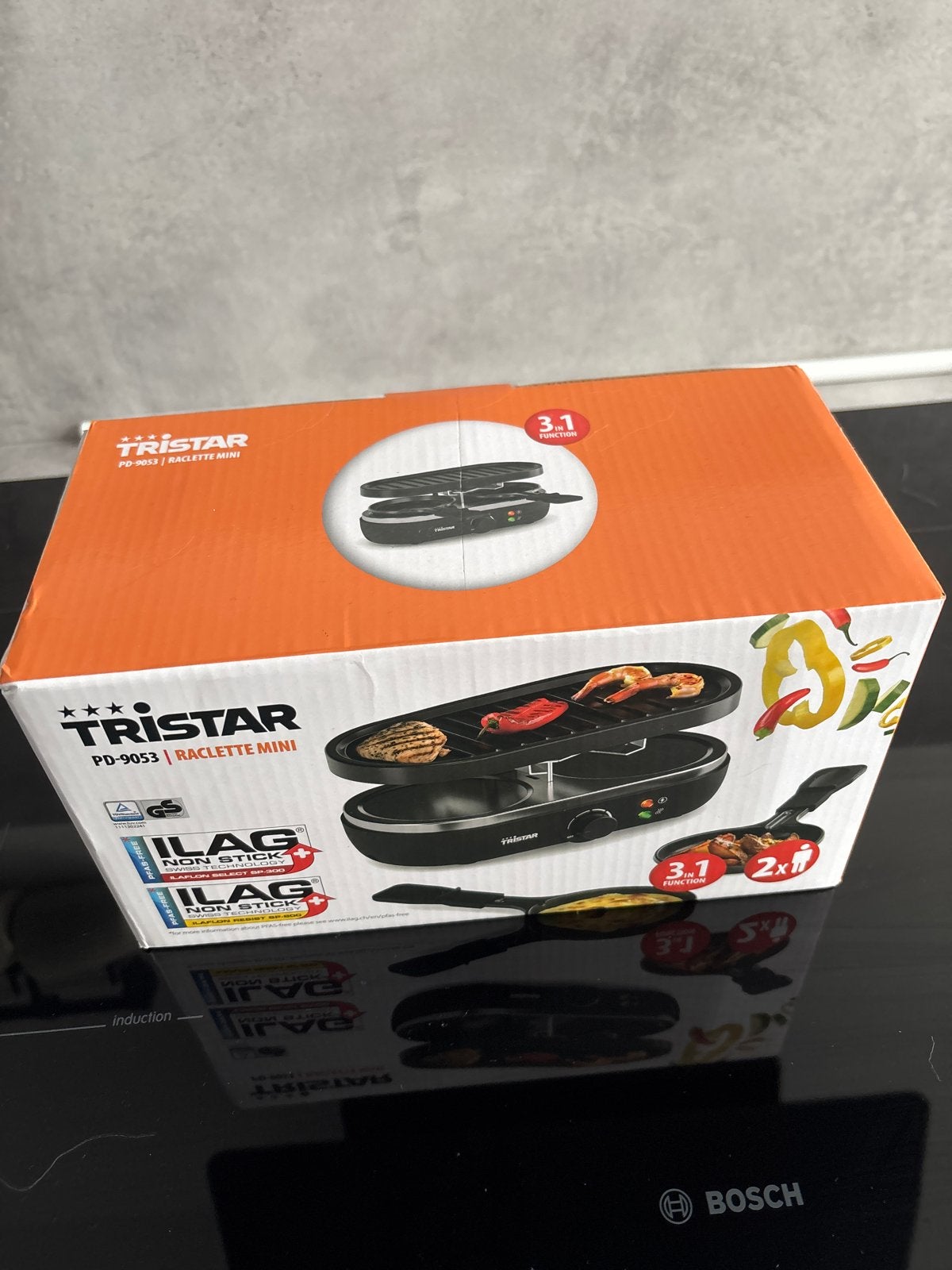 Tristar PD-9053 Raclette Mini - 3-in-1 Functie, Ophalen of Verzenden, Nieuw, Minder dan 4 personen