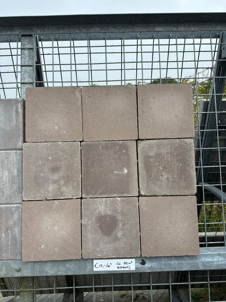 Strackstone Havanna dubbelklinkers restant 82m2 €15,00/m2, Ophalen of Verzenden, Nieuw, Beton, Terrastegels