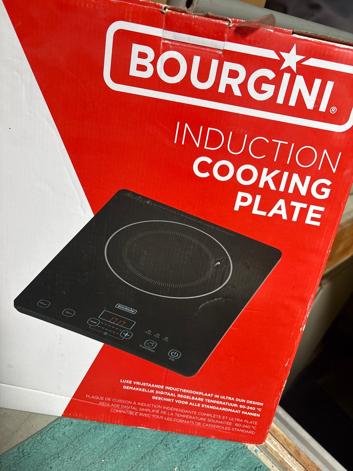 BOURGINI INDUCTION COOKING PLATE - Nieuw in doos, Witgoed en Apparatuur, Kookplaten, Ophalen, Nieuw, 3 kookzones of minder, Inductie
