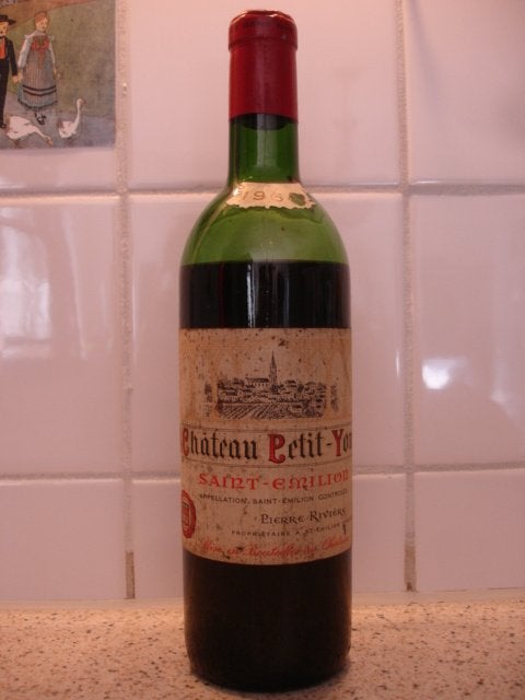 Château Petit-You 1964, Appellation Saint-Émilion Controlée, Ophalen, Frankrijk, Zo goed als nieuw, Rode wijn