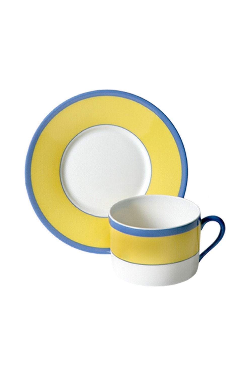 Gezocht: Geel/blauwe diner borden, kommen en kopjes, Huis en Inrichting, Keuken | Servies, Ophalen of Verzenden, Gebruikt, Overige stijlen
